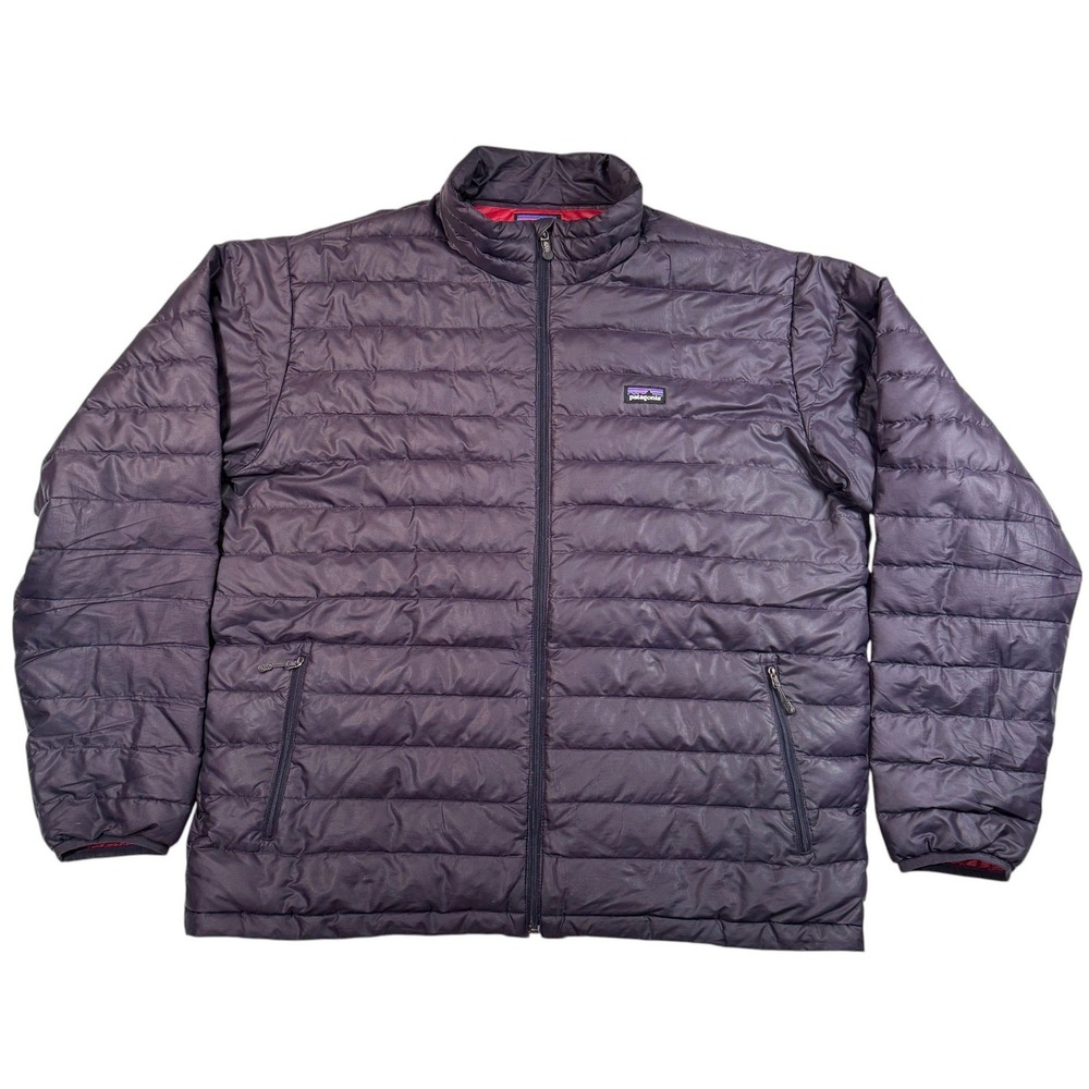 Patagonia Down Sweater Jacket Mens XL Purple Full Zip Puffer 84673 FA13